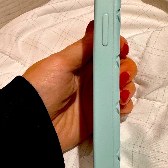 Authentic Bottega Veneta-Woven Intreccio rubber silicone IPhone Case-Light Blue - Picture 5 of 11